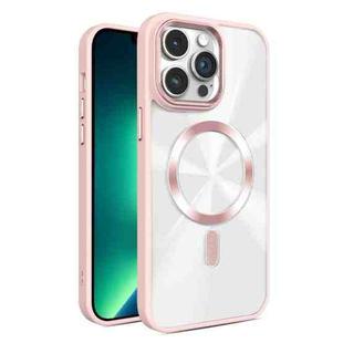 For iPhone 13 Pro Glaring CD Texture MagSafe Phone Case(Pink)