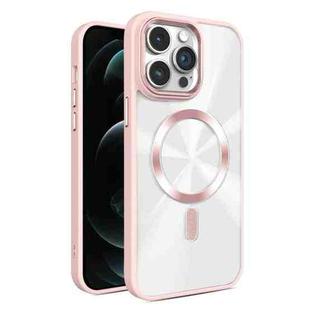 For iPhone 12 Pro Max Glaring CD Texture MagSafe Phone Case(Pink)