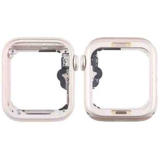 For Apple Watch SE 2022 44MM LTE Aluminium Alloy Middle Frame Bezel Plate with Crown Spin Axis Flex Cable(Starlight)