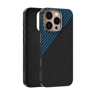 For iPhone 16 Pro Max ABEEL C Carbon Fiber Series 6D Micro Relief MagSafe Phone Case(Black Blue)