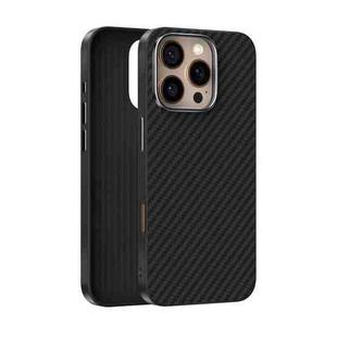 For iPhone 16 Pro ABEEL C Carbon Fiber Series 6D Micro Relief MagSafe Phone Case(Black)