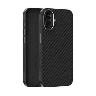 For iPhone 16 Plus ABEEL C Carbon Fiber Series 6D Micro Relief MagSafe Phone Case(Black)