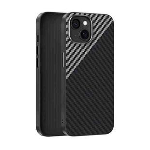 For iPhone 15 Plus ABEEL C Carbon Fiber Series 6D Micro Relief MagSafe Phone Case(Black Grey)