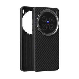 For vivo X200 Pro ABEEL C Carbon Fiber Series 6D Micro Relief MagSafe Phone Case(Black)