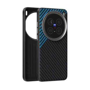 For vivo X200 Pro ABEEL C Carbon Fiber Series 6D Micro Relief MagSafe Phone Case(Black Blue)