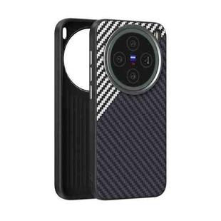 For vivo X200 Pro mini ABEEL C Carbon Fiber Series 6D Micro Relief MagSafe Phone Case(Black Grey)