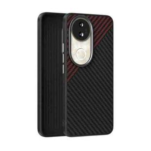 For vivo S20 ABEEL C Carbon Fiber Series 6D Micro Relief MagSafe Phone Case(Black Red)