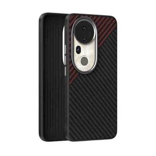 For vivo S20 Pro ABEEL C Carbon Fiber Series 6D Micro Relief MagSafe Phone Case(Black Red)