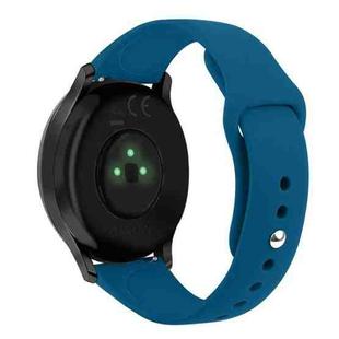 For Garmin Vivoactive 3 / Vivomove HR Solid Color Reverse Buckle Silicone Watch Band, Size: Small Code(Rock Green)