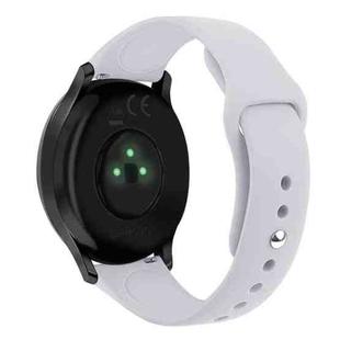 For Garmin Vivoactive 3 / Vivomove HR Solid Color Reverse Buckle Silicone Watch Band, Size: Small Code(Light Gray)