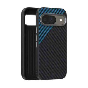 For Google Pixel 9 ABEEL C Carbon Fiber Series 6D Micro Relief MagSafe Phone Case(Black Blue)