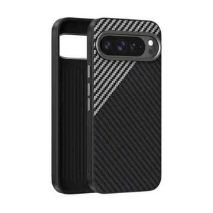 For Google Pixel 9 Pro ABEEL C Carbon Fiber Series 6D Micro Relief MagSafe Phone Case(Black Grey)