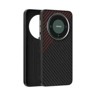 For Huawei Mate 60 Pro / 60 Pro+ ABEEL C Carbon Fiber Series 6D Micro Relief MagSafe Phone Case(Black Red)