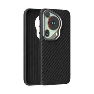 For Huawei Pura 70 Ultra ABEEL C Carbon Fiber Series 6D Micro Relief MagSafe Phone Case(Black)