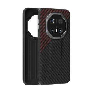 For Huawei Mate 70 RS Ultimate ABEEL C Carbon Fiber Series 6D Micro Relief Phone Case(Black Red)