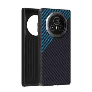 For Honor Magic V3 ABEEL C Carbon Fiber Series 6D Micro Relief MagSafe Phone Case(Black Blue)