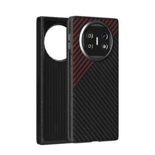 For Huawei Mate X5 / X3 ABEEL C Carbon Fiber Series 6D Micro Relief MagSafe Phone Case(Black Red)