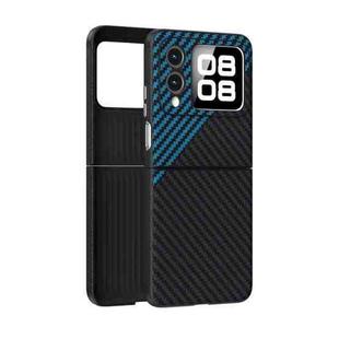 For Huawei nova Flip ABEEL C Carbon Fiber Series 6D Micro Relief MagSafe Phone Case(Black Blue)