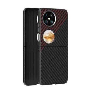 For Huawei Pocket 2 ABEEL C Carbon Fiber Series 6D Micro Relief MagSafe Phone Case(Black Red)