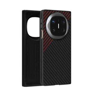 For Huawei Mate X6 ABEEL C Carbon Fiber Series 6D Micro Relief MagSafe Phone Case(Black Red)