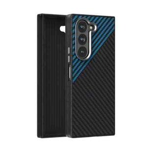 For Samsung Galaxy Z Fold5 5G ABEEL C Carbon Fiber Series 6D Micro Relief MagSafe Phone Case(Black Blue)