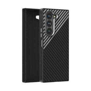 For Samsung Galaxy Z Fold5 5G ABEEL C Carbon Fiber Series 6D Micro Relief MagSafe Phone Case(Black Grey)