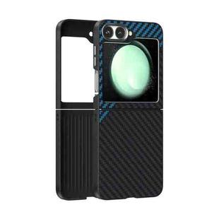 For Samsung Galaxy Z Flip6 5G ABEEL C Carbon Fiber Series 6D Micro Relief MagSafe Phone Case(Black Blue)