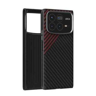 For Xiaomi Mix Fold 4 ABEEL C Carbon Fiber Series 6D Micro Relief MagSafe Phone Case(Black Red)