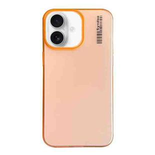 For iPhone 16 Plus Soft Sandy Skin Feel Translucent PC Phone Case(Orange)