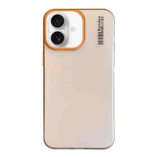 For iPhone 16 Soft Sandy Skin Feel Translucent PC Phone Case(Desert Gold)