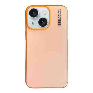 For iPhone 15 Plus Soft Sandy Skin Feel Translucent PC Phone Case(Orange)