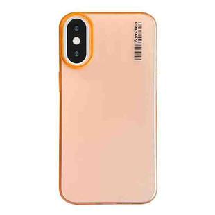 For iPhone XS / X Soft Sandy Skin Feel Translucent PC Phone Case(Orange)