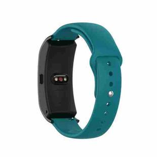 For Garmin Vivomove 3s / 4s 18mm Reverse Buckle Silicone Watch Band, Size: Large Size(Official Green)