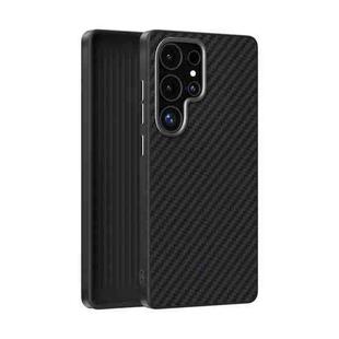For Samsung Galaxy S25 Ultra 5G ABEEL C Carbon Fiber Series 6D Micro Relief MagSafe Phone Case(Black)