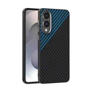 For Samsung Galaxy S25 Edge 5G ABEEL C Carbon Fiber Series 6D Micro Relief MagSafe Phone Case(Black Blue)