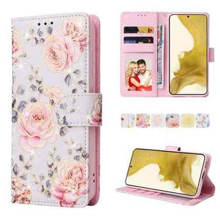 For Samsung Galaxy S23+ 5G Bronzing Painting RFID Leather Phone Case(Pastoral Rose)