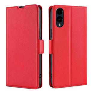 For Fujitsu Arrows We2 Ultra-thin Voltage Side Buckle Horizontal Flip Leather Phone Case(Red)