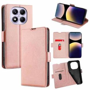 For Redmi Note 14 Pro 4G Ultra-thin Voltage Side Buckle Horizontal Flip Leather Phone Case(Rose Gold)