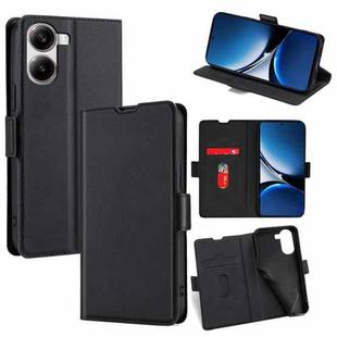 For Redmi Turbo 4 Ultra-thin Voltage Side Buckle Horizontal Flip Leather Phone Case(Black)