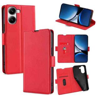 For Redmi Turbo 4 Ultra-thin Voltage Side Buckle Horizontal Flip Leather Phone Case(Red)