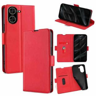 For Redmi A5 4G 171.7mm Ultra-thin Voltage Side Buckle Horizontal Flip Leather Phone Case(Red)