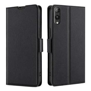 For Rakuten Hand 5G Ultra-thin Voltage Side Buckle Horizontal Flip Leather Phone Case(Black)