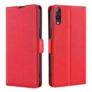 For Rakuten Hand 5G Ultra-thin Voltage Side Buckle Horizontal Flip Leather Phone Case(Red)