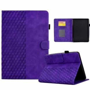 For Amazon Kindle PaperWhite 12th Gen 2024 Rhombus Embossed Leather Smart Tablet Case(Purple)