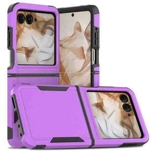 For Motorola Razr 50 2 in 1 PC + TPU Phone Case(Purple)