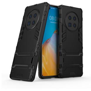 For Huawei Mate 40 PC + TPU Two-in-one Invisible Bracket Shockproof Protective Case(Black)