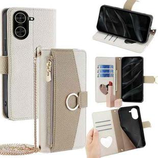 For Redmi A5 4G 171.7mm Crossbody Litchi Texture Leather Phone Case(White)