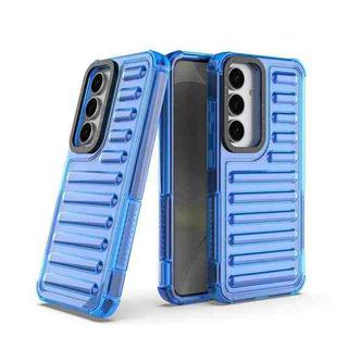 For Samsung Galaxy S25 5G High Transparency TPU Hybrid PC Airbag Phone Case(Transparent Blue)