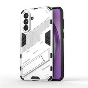 For Samsung Galaxy A56 5G Punk Armor 2 in 1 PC + TPU Shockproof Phone Case with Invisible Holder(White)