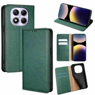 For Redmi Note 14 Pro 4G Gloss Oil Solid Color Magnetic Leather Phone Case(Green)